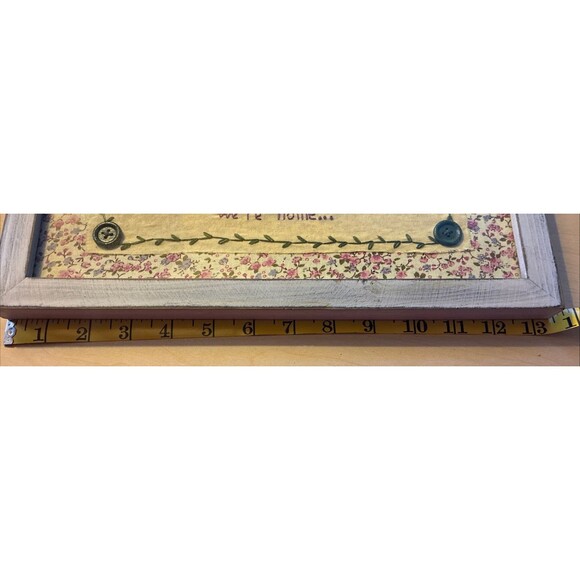 Classic Wood Framed Glass Cross Stitch Art Embroidery “Whenever and Wherever” - Picture 3 of 4